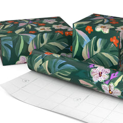 Lacey Chabert Collection Green Floral Wrapping Paper Roll, 20 sq. ft.