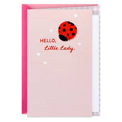 Little Ladybug New Baby Card for Girl