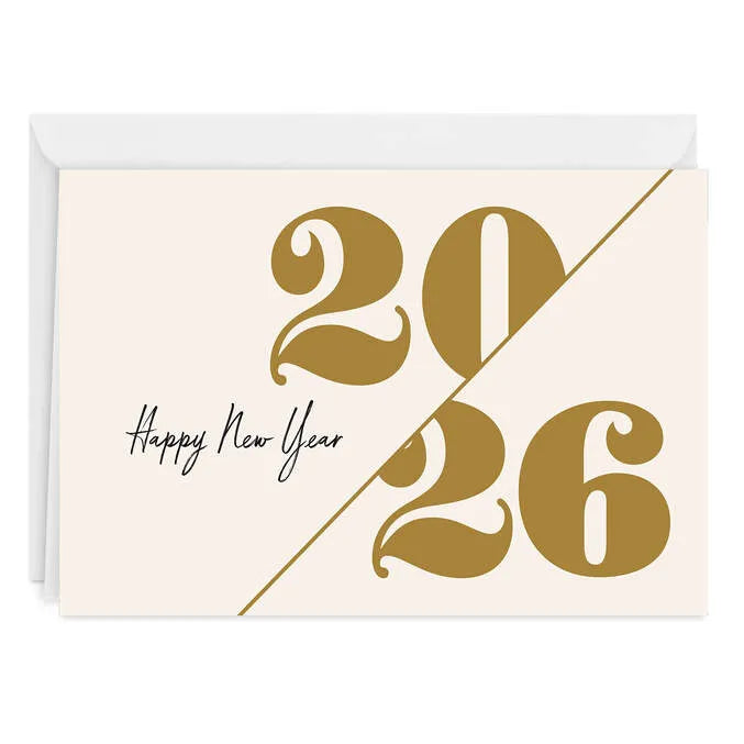 Gold 2026 Custom New Year Card