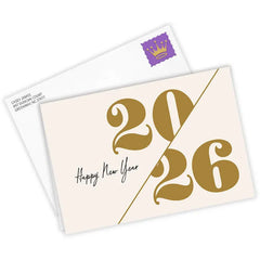 Gold 2026 Custom New Year Card