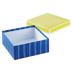 10" Square Vertical Stripes Gift Box
