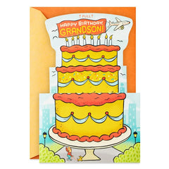 Hope the Fun Stacks Up Pop-Up Birthday Card for Grandson