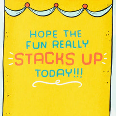 Hope the Fun Stacks Up Pop-Up Birthday Card for Grandson