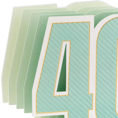 Here's to You 3D Pop-Up 40th Birthday Card