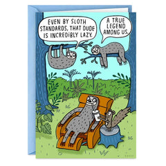 Lazy Sloths Funny Birthday Card