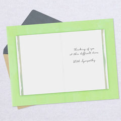 Caring Surrounds You Open Hands Sympathy Card