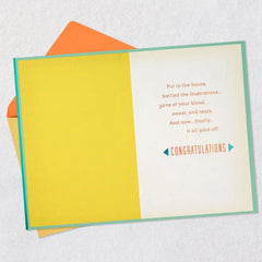 Your Hard Work Paid Off Congratulations Card