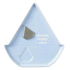 Sailboat-Shaped Trinket Dish With Token