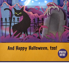 Ghosts in the Graveyard Musical Pop-Up Halloween Card With Light