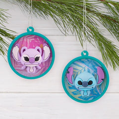 Mini Disney Stitch Scenes Shatterproof Hallmark Ornaments, Set of 4