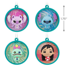 Mini Disney Stitch Scenes Shatterproof Hallmark Ornaments, Set of 4