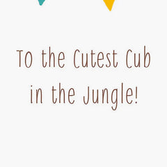 Cutest Cub in the Jungle First Birthday Card for Boys
