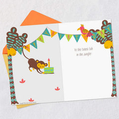 Cutest Cub in the Jungle First Birthday Card for Boys