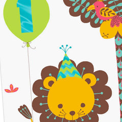 Cutest Cub in the Jungle First Birthday Card for Boys
