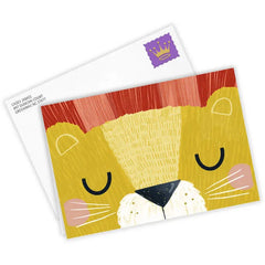 Cute Roaring Lion Custom Birthday Card