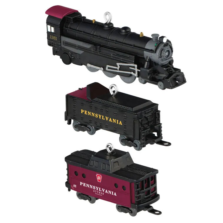 Mini Lionel® Pennsylvania Steam Locomotive Set Ornaments, Set of 3