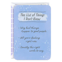 The List of Things I Know Encouragement Card