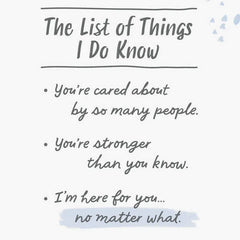 The List of Things I Know Encouragement Card