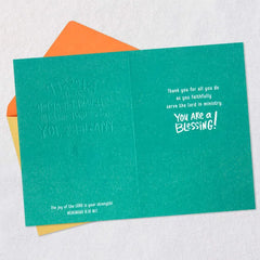 Your Ministry Is a Blessing Religious Thank You Card