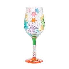 Lolita Happy 60th Birthday Handpainted Wine Glass, 15 oz.