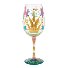 Lolita Birthday Queen Handpainted Wine Glass, 15 oz.