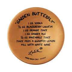 Lolita Garden Butterfly Handpainted Wine Glass, 15 oz.