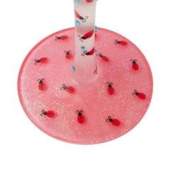 Lolita Ladybird Handpainted Wine Glass, 15 oz.