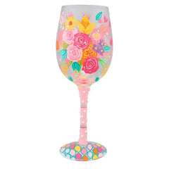Lolita Glad You're My Mom Handpainted Wine Glass, 15 oz.