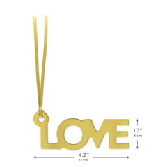 Gold "Love" Die-Cut Gift Trim
