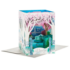 My Love Romantic Eiffel Tower 3D Pop-Up Anniversary Card