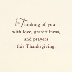 Love, Gratefulness and Prayers Religious Thanksgiving Card
