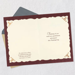 Love, Gratefulness and Prayers Religious Thanksgiving Card