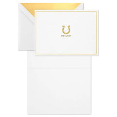 So Lucky Horseshoe Blank Notes, Pack of 10
