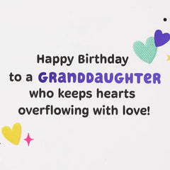 Luv You Birthday Card for Granddaughter