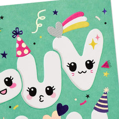 Luv You Birthday Card for Granddaughter