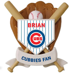 MLB Chicago Cubs™ Baseball Personalized Ornament, Custom Text