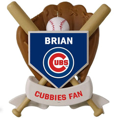 MLB Chicago Cubs™ Baseball Personalized Ornament, Custom Text