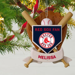 MLB Boston Red Sox™ Baseball Personalized Ornament, Custom Text