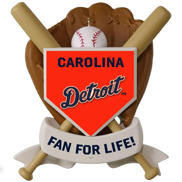 MLB Detroit Tigers™ Baseball Personalized Ornament, Custom Text