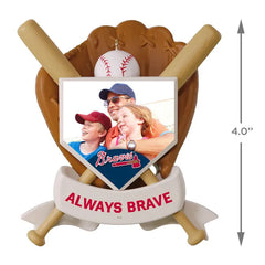 MLB Atlanta Braves™ Baseball Personalized Ornament, Custom Photo and Text