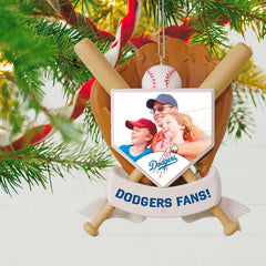 MLB Los Angeles Dodgers™ Baseball Personalized Ornament, Custom Photo and Text