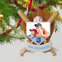 MLB Kansas City Royals™ Baseball Personalized Ornament, Custom Photo and Text