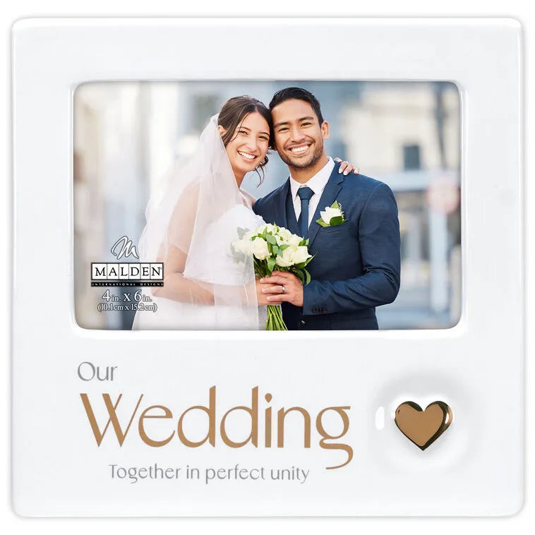 Our Wedding Ceramic Picture Frame, 4x6
