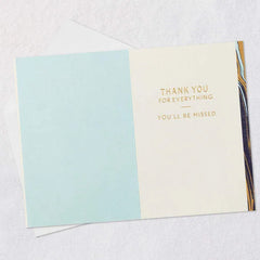 Thank You for Everything Goodbye Card for Coworker
