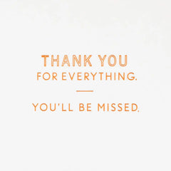 You'll Be Missed Goodbye Card for Coworker
