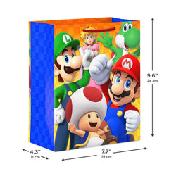 9.6" Nintendo Super Mario™ and Friends Medium Gift Bag