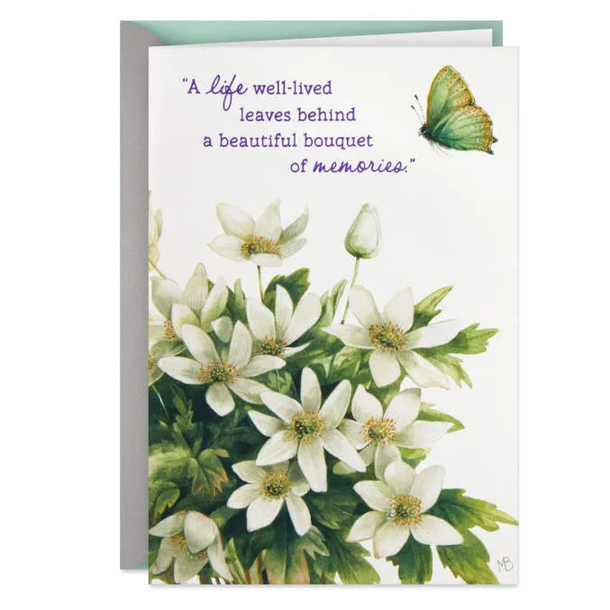 Marjolein Bastin Bouquet of Memories Sympathy Card