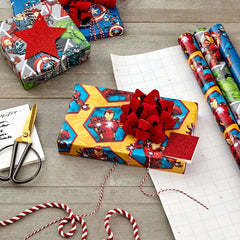 Marvel Avengers 3-Pack Wrapping Paper Roll Bundle, 60 sq. ft. total