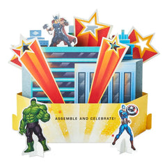 Marvel Avengers Assemble and Celebrate 3D Pop-Up Card With Playset