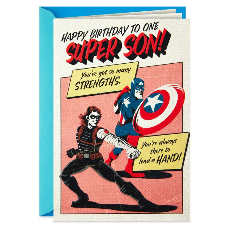 Marvel Avengers One Super Son Pop-Up Birthday Card
